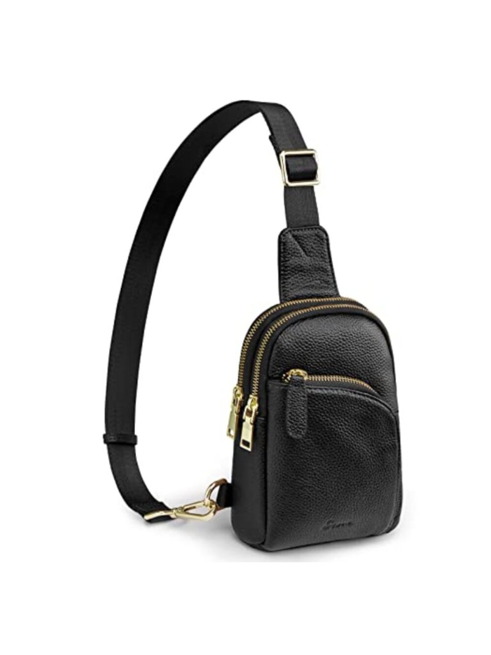 Genuine Leather RFID Blocking Sling Bag Crossbody Fanny Pack Small